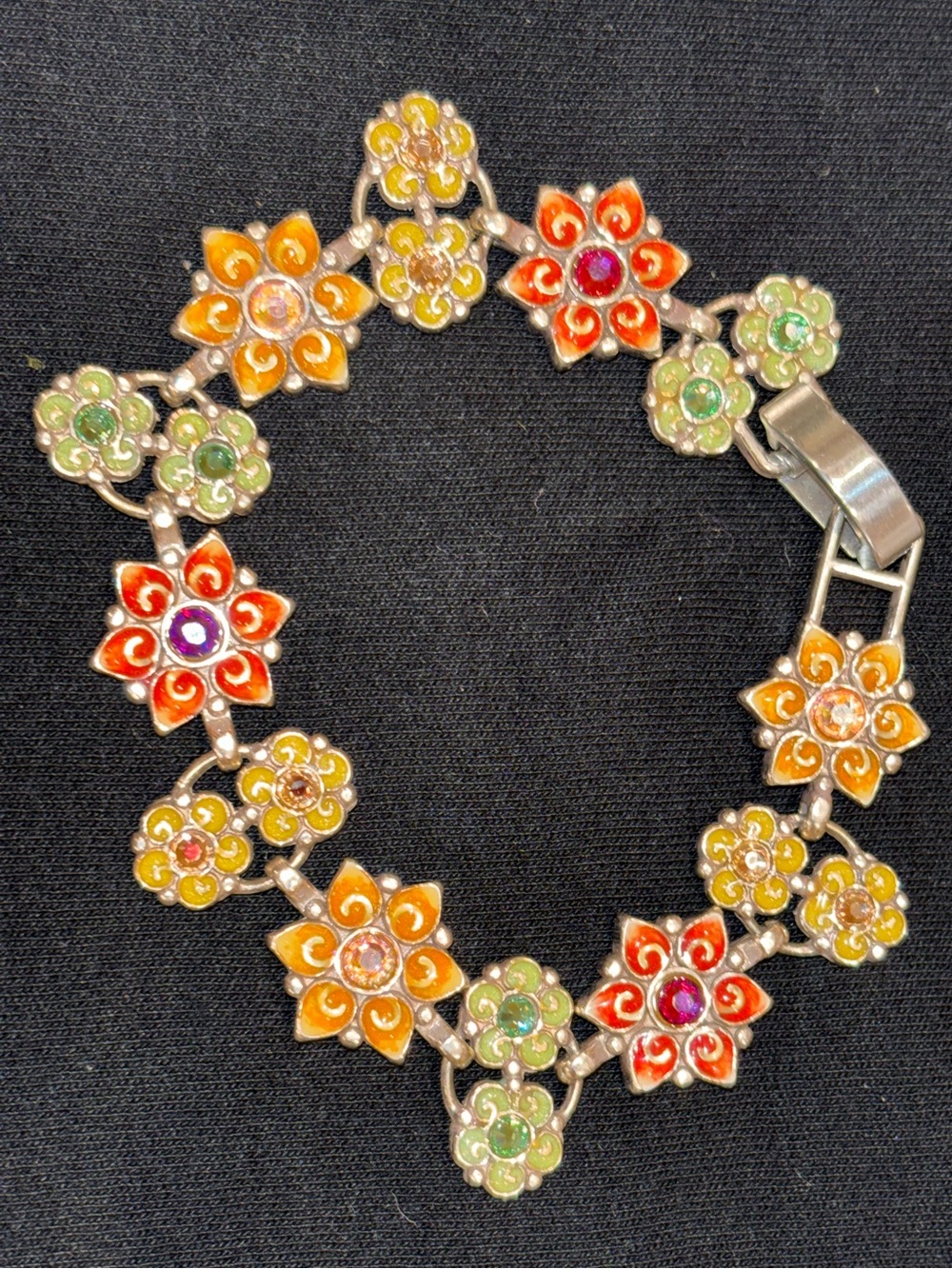Beautiful Brighton Floral Multicolor Enamel Bracelet